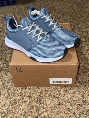 KURU Footwear Atom Women Sneaker Size 9 Wide Mineral Blue Bone Gray New